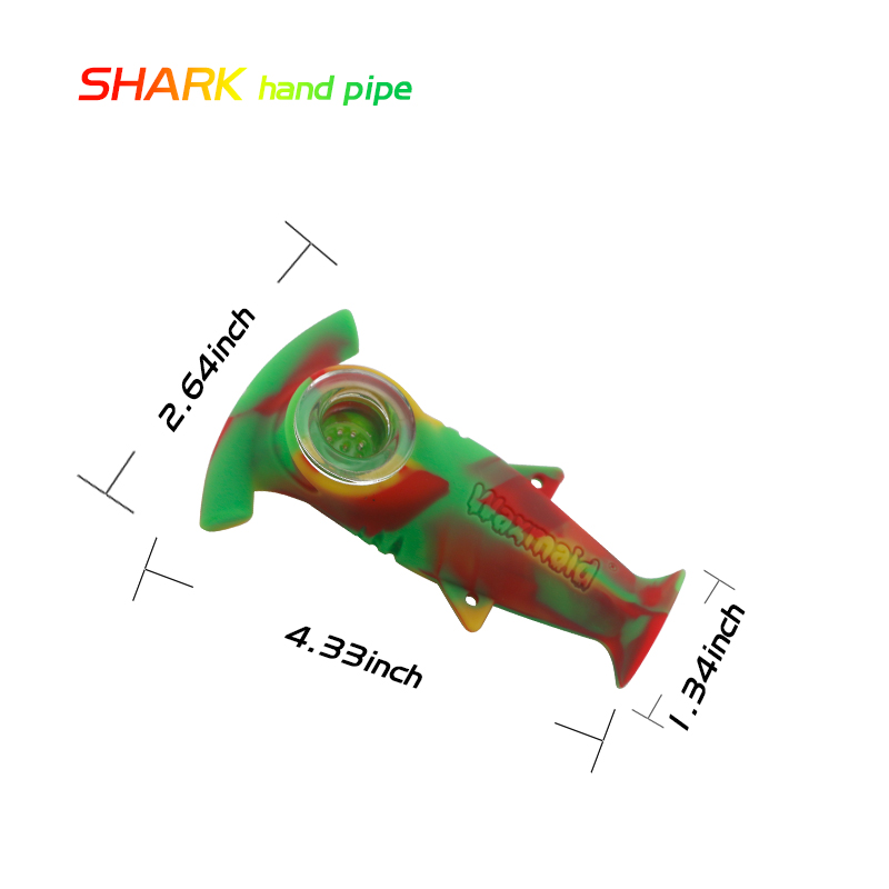 定制設(shè)計(jì)鉆石硅膠煙斗 鯊魚硅膠煙斗 冰煙斗